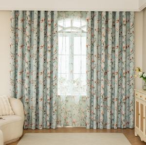 Rideaux imprimés occultants complets de Style moderne Simple nordique pour chambre salon oeillet dessin animé livraison directe printemps - Product Image 3