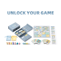 Cartes à Jouer Compactes pour 2 Joueurs en Papier Artistique Imprimé Pailleté Certifié REACH – Jeu de Table Léger et Portable pour l'Exploration