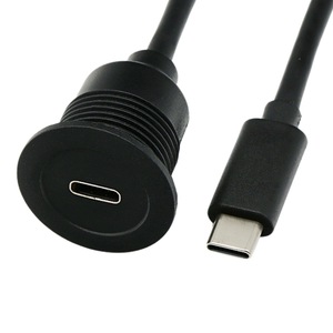 Type C Male To Female Waterproof <b>Cable</b> Ip65 For Vehicle Console Panel Desktop Embedding <b>USB</b> 3.1 Extension - Product Image 3