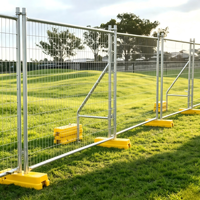 Hoogwaardig gegalvaniseerd tijdelijk hekwerk, 1,8 meter hoog, eenvoudig te installeren, voor bouwplaatsen & balkonbeveiliging