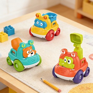 Nouveauté 2026 : Ensemble de voiture à pousser pour bébé en plastique PP, véhicule d'ingénierie pour tout-petits, <span class=keywords><strong>jouet</strong></span> éducatif pour enfant de <span class=keywords><strong>1</strong></span> <span class=keywords><strong>an</strong></span>, cadeau pour garçon - Product Image 1