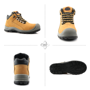 Chaussures de sécurité de chantier antidérapantes <span class=keywords><strong>en</strong></span> cuir respirant avec embout <span class=keywords><strong>en</strong></span> acier, fabricant chinois <span class=keywords><strong>EN</strong></span> ISO 20345 - Product Image 2