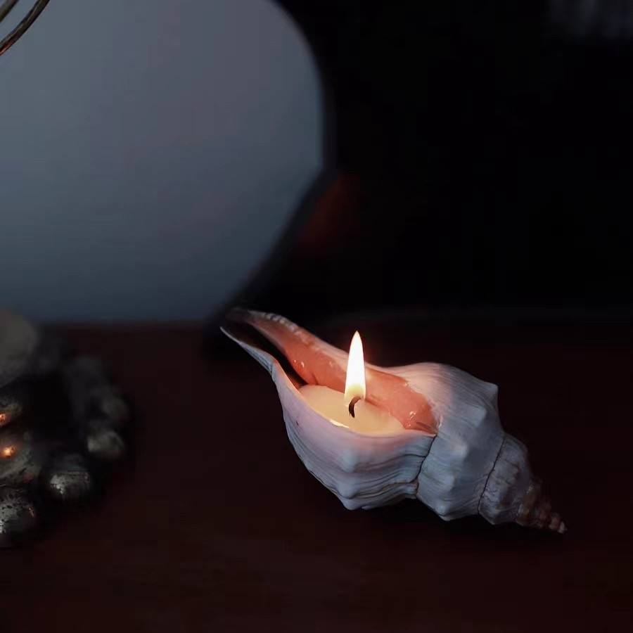 Vela de caracol en espiral roja [10-13cm]