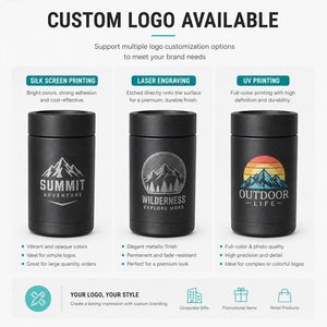 Custom Logo 12Oz 14Oz Promotional Metal Double Wall Insulated Stainless Steel Soda Beer Stubby Holder Can <b>Cooler</b> - Product Image 6