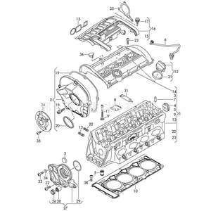 Junta de la Tapa Lateral del Distribuidor 06H103483C de Fluororubber Nueva para Motor Volkswagen EA888 Gen 2 - Product Image 4