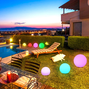 Décoration de piscine extérieure et intérieure, boules lumineuses LED, lampes à LED colorées, boules lumineuses LED, lampes de sol étanches - Product Image 4