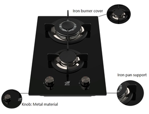 Table de cuisson à gaz encastrable 2 brûleurs en verre trempé OEM/ODM pour cuisine domestique - Product Image 4