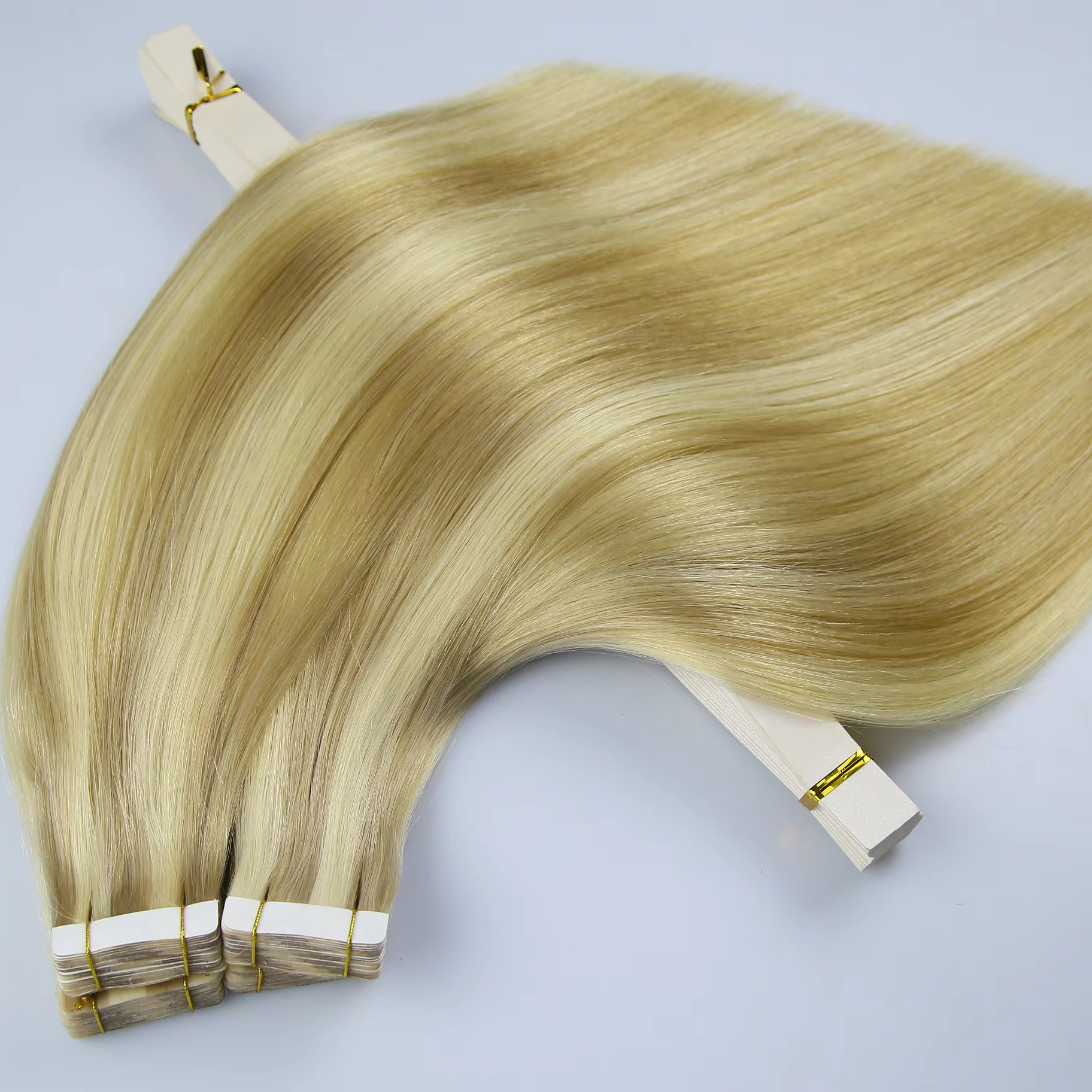 Wholesale 26inch Double Drawn Invisible Russian Remy 100% Human Hair Extensions Large Stock Injected Skin Weft Adhesive Tape