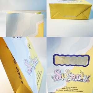 Sacs personnalisés pour boulangerie avec fenêtre transparente, sacs à popcorn, sacs à snacks en papier sulfurisé imprimés avec logo personnalisé et fermeture à lien métallique - Product Image 6