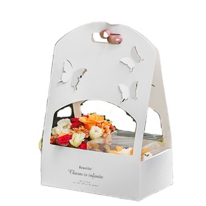 Suministros para floristería, caja de flores de papel kraft, caja de regalo para rosas, embalaje de cartón, adecuado para regalos y flores, personalizable - Product Image 2