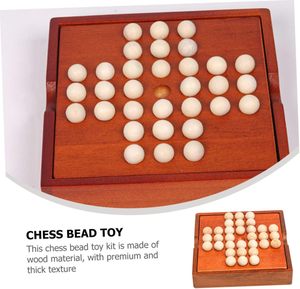 1 סט משחק לוח שחמט עץ שחמט: כלי חינוכי שיפור פתרון בעיות וחשיבה לוגית - Product Image 3