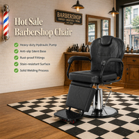 Chaise de barbier au design classique et moderne avec pompe robuste pour salon de coiffure, mobilier de salon de beauté et spa