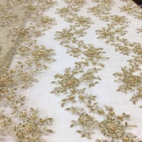 Tela con Lentejuelas y Bordado Metálico en Toda la Superficie, Diseño de Encaje, Ideal para Vestidos de Novia y Fiestas de Niñas