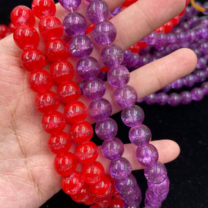 Perles en verre blanc marbré de 10 mm, transparentes, pour la fabrication de bijoux DIY pour les vacances d'été - Product Image 6