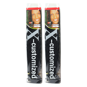 Extensions de cheveux synthétiques tressées en boîte, texture Yaki, 100g, à trame unique, pour tresses jumbo, personnalisables – Meilleures ventes - Product Image 2