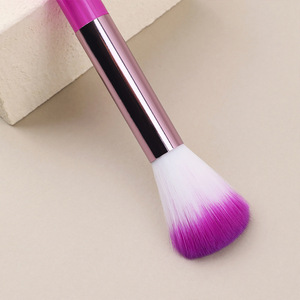 Travel 10-Piece Mini Makeup Brush Set Synthetic Fiber Colorful Plastic Handle Compact Full Face Beauty Kit - Product Image 3