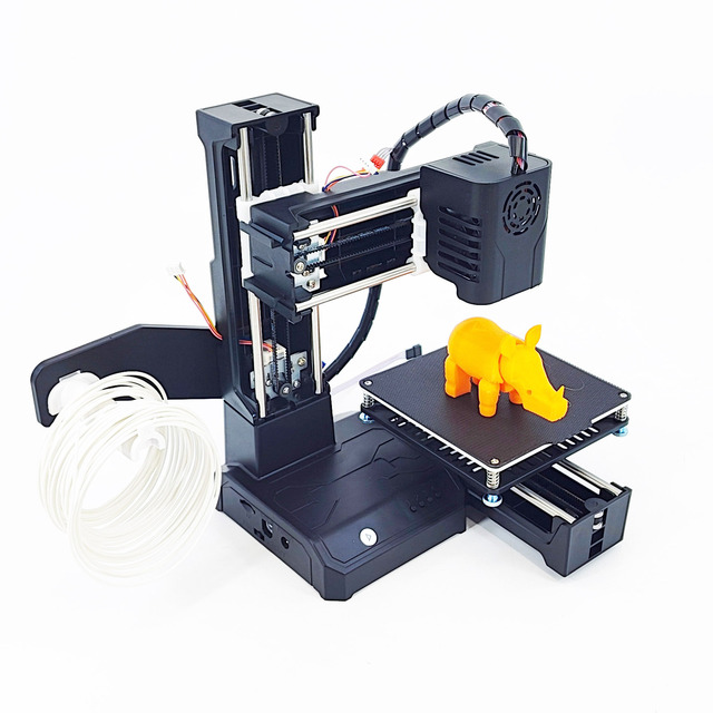 3D Printer K9 Mini Desktop Children 3D Printer 100*100*100mm Print Mute Printing with TF Card PLA Sample Filament