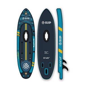 E SUP <span class=keywords><strong>12</strong></span> <span class=keywords><strong>pouces</strong></span> adulte debout pagaie <span class=keywords><strong>gonflable</strong></span> Bord planche de surf Sports de plein air debout planche Double chambres à air - Product Image 3