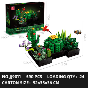 JIE STAR JJ9011 Juguetes creativos Planta en maceta Serie Cactus Flor Ladrillo Ramo Flor Bloques de construcción Set Juguete - Product Image 5