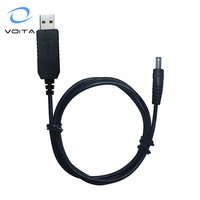 USB pengisian daya cepat, jaket PVC untuk komputer, pengisian daya USB 5V ke 12V DC, kabel Boost USB 2.0/3.0 konektor tembaga murni