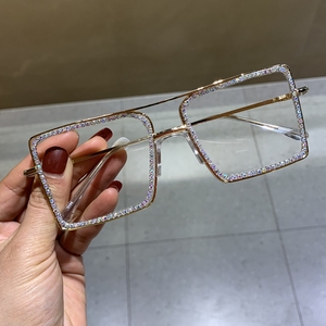 De moda cuadrado transparente gafas de sol de metal marco mujeres de Schott perfecto gafas hombre Marco de gafas <span class=keywords><strong>nerd</strong></span> gafas de claro tonos - Product Image 5