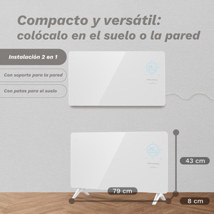 Calentador Eléctrico Grunkel Crystaltek 2000 de 2000W con Termostato Inteligente WiFi y Panel de Calefacción Programable - Product Image 2