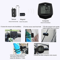 Sd-581 1.5 pouces vélo filaire-odomètre Code Table multi-fonction étanche compteur de vitesse avec rétro-éclairage Lcd affichage livraison directe