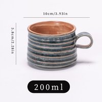 Tasse à café en céramique de style japonais rustique, faite à la main par Dingyue, d'une esthétique haut de gamme, idéale pour le petit-déjeuner.