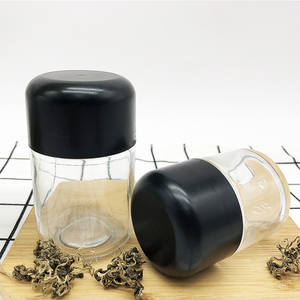 Frascos de Vidrio Transparente de 60 ml con Tapas de Plástico Negras, Envases Vacíos para Pre-Rolls, para Cosméticos, con Revestimientos Interiores CR Incluidos - Product Image 5