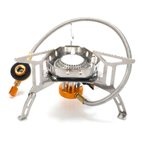 Mini réchaud de Camping ultraléger Portable pliable en plein air, réchaud à gaz de Camping en métal, brûleur de four coupe-vent, randonnée en fonte