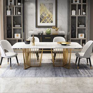 Autres <span class=keywords><strong>japonais</strong></span> <span class=keywords><strong>pas</strong></span> cher maison simple <span class=keywords><strong>marbre</strong></span> meubles en métal ensemble de table de salle à manger - Product Image 1