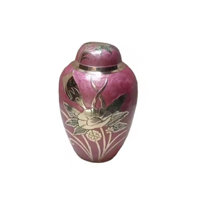 Modern American Style Brass Cremation Urn for Adults Memorial <b>Ashes</b> <b>Keepsake</b> with Unique Funeral Services Design - Product Image 2