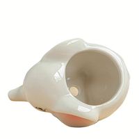 6 PCS/Ensemble Nouveaux pots de fleurs en céramique en forme d'animaux de dessin animé pour plantes succulentes et grasses, mini pots décoratifs pour la maison, le jardin et le bureau