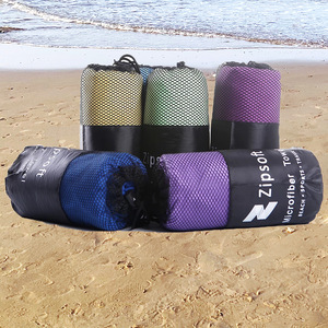 Asciugamano da spiaggia in 2 pezzi in pile doppio in microfibra per vacanze sportivo con Logo personalizzato per <span class=keywords><strong>la</strong></span> stagione estiva all'ingrosso - Product Image 1