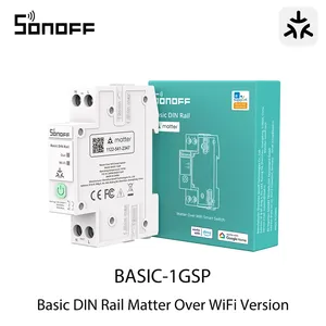 SONOFF BASIC-1GSP, Sensor de Riel DIN Básico, Versión Matter Over WiFi, Carga de 32A, Seguimiento de Facturas de Energía Eléctrica, Compatible con Apple <span class=keywords><strong>Home</strong></span> - Product Image 1