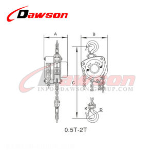 Досон DS-<span class=keywords><strong>HSZ</strong></span>-A 620 серии 5 тонн ручной цепной блок для причала - Product Image 3