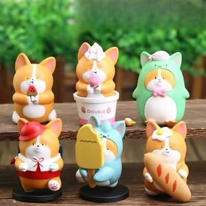 Caja ciega de juguete divertido juego de rol perro Corgi plástico escritorio juguete mejor regalo de Navidad - Product Image 5