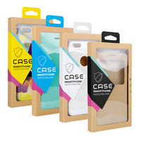 Caja de papel de embalaje de producto de caja de teléfono móvil exterior electrónica plegable de diseño personalizado plegable