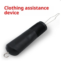 Dispositif d'aide à la fermeture éclair en plastique léger et pratique, à attacher aux boutons, pour personnes âgées et handicapées, avec dispositif de traction antidérapant pour col.
