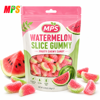 MPS OEM Snoepfabrikanten Groothandel Bulk Zure Zoete Gemengde Fruit Smaken Kauwgom Zachte Gummy Ring Beer Worm Jelly Snoep