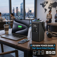 Banco de Energía Solar Portátil de 100W PD 65W 60000mAh, Estación de Carga Rápida DC 12-28V para Laptop, Dron, Dispositivos Inalámbricos, Directo de Fábrica