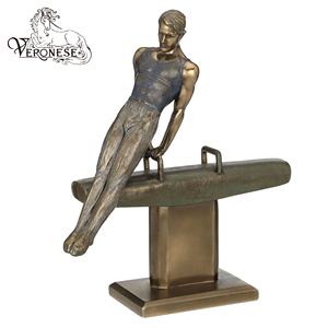 Figura Decorativa de Resina con Diseño de Caballo de Pólmel VERONESE, Artesanía de Resina, Bronce Fundido en Frío, Pintado a Mano - Product Image 2