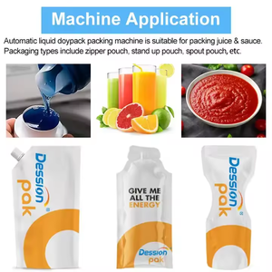 Chất Lượng Cao Tự Động Premade Doypack Túi Nước Sốt Dán Chất Lỏng Làm Đầy Máy Đóng Gói Sữa Mứt Súp Dầu Nước Máy Đóng Gói - Product Image 2