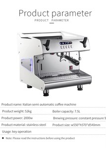 Macchina per Caffè Espresso Semi-Automatica Professionale a 1 Gruppo |   Macchina da Caffè Commerciale - Product Image 6