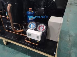 وحدة ضاغط حلزوني إنفوتيك YM182E7G-100 بقوة 10 حصان، نوع مفتوح، وحدة تكثيف مبردة بالهواء، غاز R404A، 3/220/60 للغرف الباردة - Product Image 6