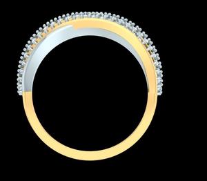 Anillo de compromiso, promesa, regalo de aniversario, para fiesta, clásico, con engaste micro pavé, bisel de varias filas, diamante de laboratorio, oro y rodio - Product Image 4