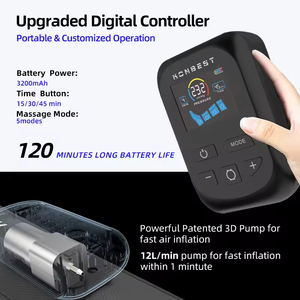 รองเท้าบู๊ทบีบอัดลมแบบปรับได้ OEM ODM 4 ถุงลม ช่วยกระตุ้นการไหลเวียนโลหิต ปรับขนาดได้ แรงดันสูงสุด 240 มม.ปรอท - Product Image 2