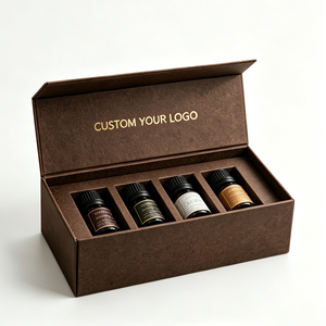 Caja de Regalo para Aceites Esenciales con Logotipo Personalizado OEM, Cierre Magnético y Papel Kraft Rígido Reciclable con Relieve para Cosméticos al por Mayor - Product Image 1