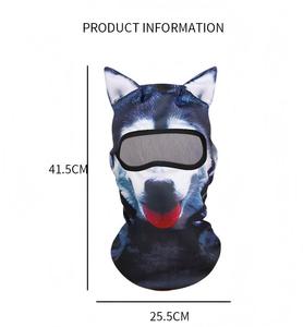 Passamontagna 3D a Forma di Gatto con Orecchie Ricamate, Impermeabile, Stile a Righe, per Sci, Pesca, Feste e Uso Quotidiano - Product Image 2