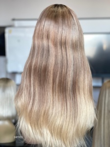 Apuesto 13A + 360 encaje 4*4 pulgadas nudo único 5,0 20 pulgadas 180% densidad para Ombre resaltar Peluca de pelo virgen Natural con encaje - Product Image 4